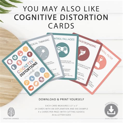 Cognitive Distortions Poster Thinking Errors Cognitive Biases