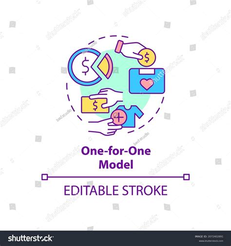 One One Model Concept Icon Social Stock Vector Royalty Free