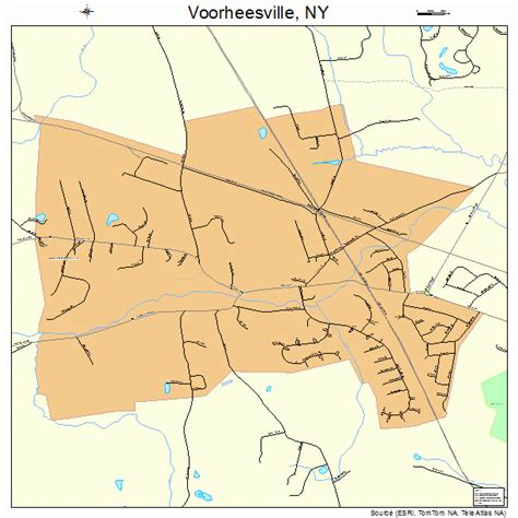 Voorheesville New York Street Map 3677684