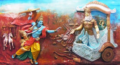 Krishna Attacks Bhishma Buy Photographic Print