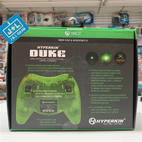 Hyperkin Duke Wired Controller For Xbox One Windows 10 Pc Green Limi
