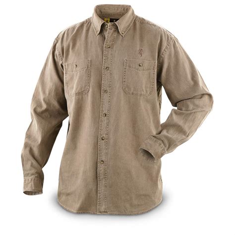 Mens Browning Long Sleeved Corduroy Shirt 593769 Shirts At