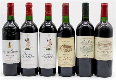 Sold Price 6 Whole Bottles Of Bordeaux Red Wine France January 6