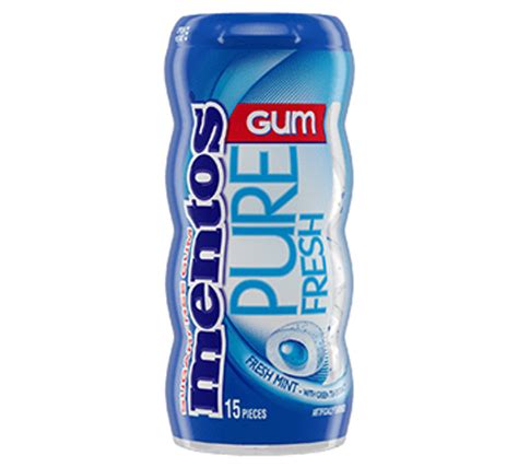 Mentos Pure Fresh Gum Fresh Mint 15pc Pocket Bottle Mentos Us