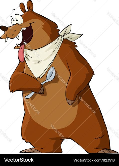 Hungry Bear Royalty Free Vector Image Vectorstock