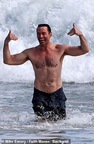 Hugh Jackman 50 Shows Off His Ripped Physique As He Goes Shirtless At