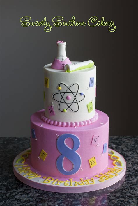 Pin By Sweetly Southern Cakery On Sweetly Southern Cakes 2016 Science Cake Scientist Birthday
