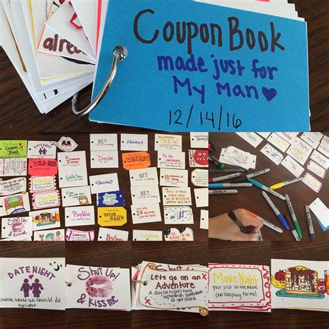 Unique and creative birthday gift ideas for boyfriend. A coupon book made for my boyfriend as a Christmas gift ...