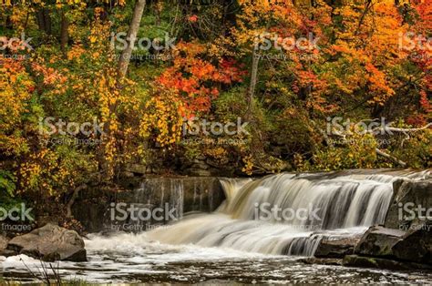 Berea Falls Ohio During Peak Fall Colors This Cascading Waterfall