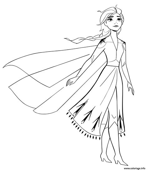 Kind and caring, she is forced to make herself… cold! Coloriage Elsa From New Frozen 2 To Color Dessin La Reine ...