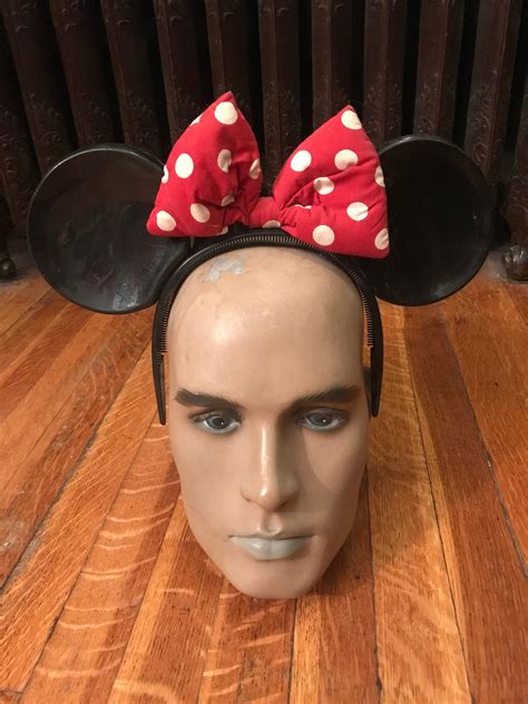 Vtg 90s Disney World Minnie Mouse Ear Headband With Red And Etsy