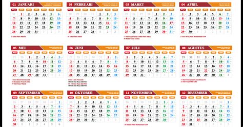 Kalender 2018 Jawa Cdr