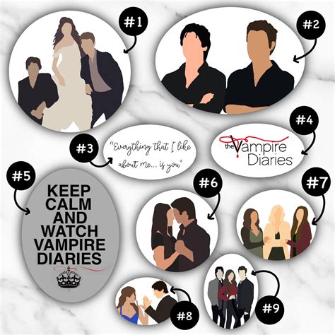 The Vampire Diaries Sticker Pack Waterproof Sticker For Etsy