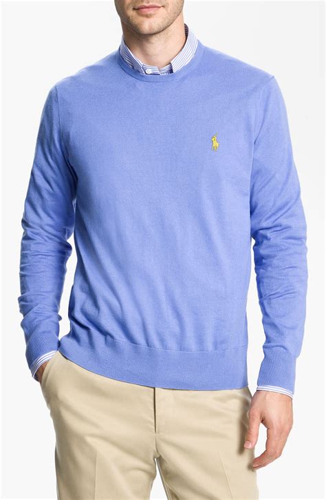 Polo Ralph Lauren Classic Fit Cotton Cashmere Sweater In Blue For Men