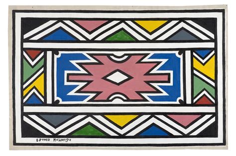 Esther Mahlangu Abstract Patterns Ndebele Pattern Black History