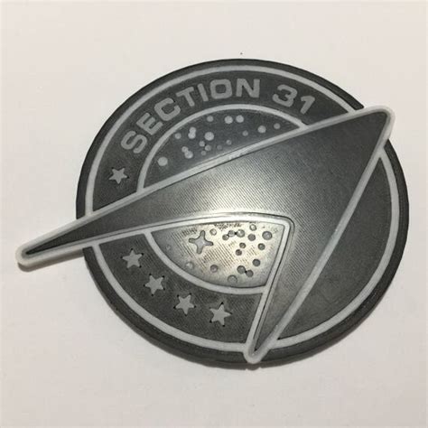 3d Printed Star Trek Section 31 Logo Coaster