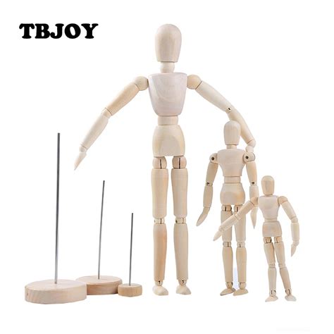 1pc 45 55 8 Inch Artist Wooden Male Movable Limbs Doll Manikin Models