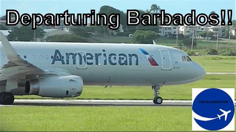 American Airlines A321 Departure From Barbados Youtube