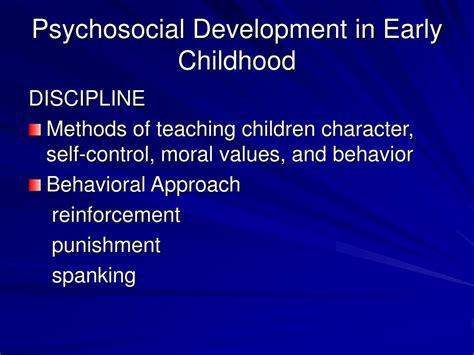 Ppt Psychosocial Development In Early Childhood Powerpoint