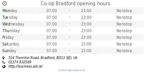 Co Op Bradford Opening Times 514 Thornton Road