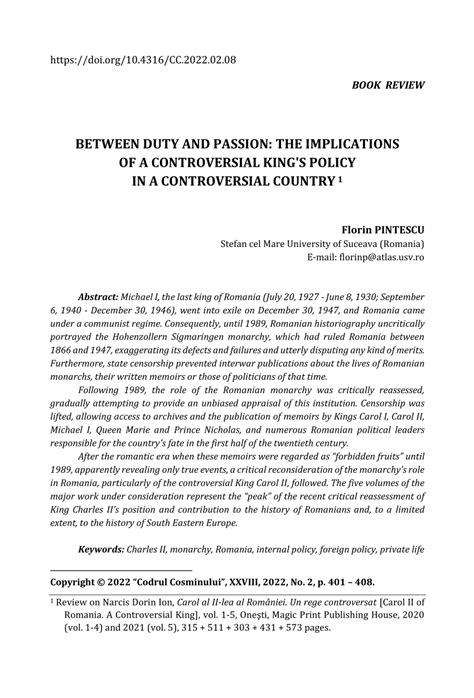 Pdf Between Duty And Passion The Implications Of A Controversial