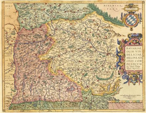 Old Map Of Bavaria 1581 Ancient Map Very Rare Fine Etsy