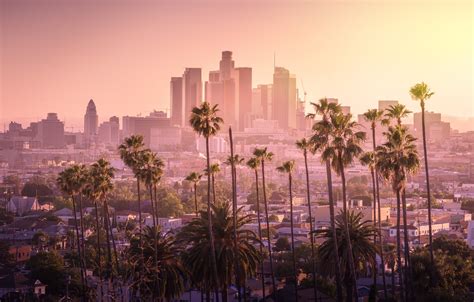 Beautiful Sunset Of Los Angeles Cities Categories Canvas Prints