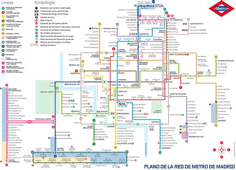 Plano Del Metro De Madrid Plano Completo Y Turístico Tarifas