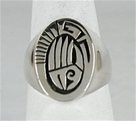 Authentic Native American Bear Paw Ring By Calvin Peterson Navajo