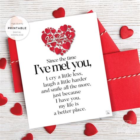 Printable Valentine S Day Letter Love Letter Valentines Etsy