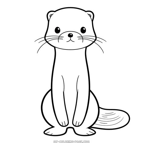 Otter Coloring Page My Coloring Page