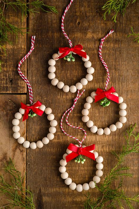 How to Make Wood Bead Christmas Ornaments