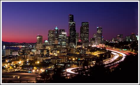 Seattle at Night - Seattle Photo (10479777) - Fanpop