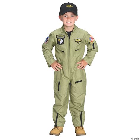 Kids Fighter Pilot Costume Medium Oriental Trading