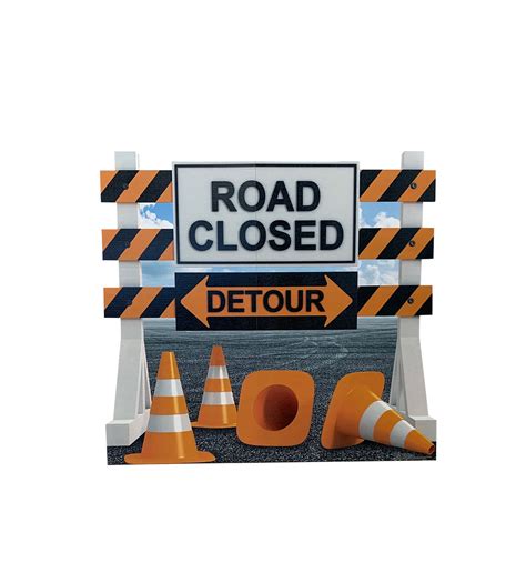 Road Closed Detour Sign