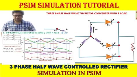 3 Phase Half Wave Controlled Rectifier Power Electronics Tutorial