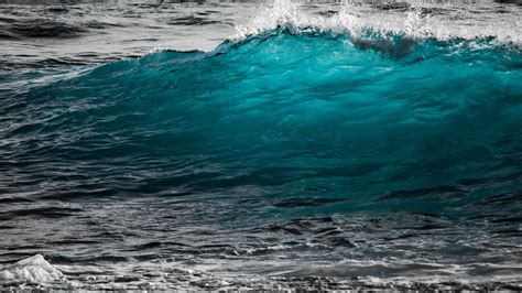 Download Wallpaper 2560x1440 Wave Sea Surf Ocean Foam Turquoise