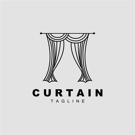 Home And Exhibition Curtain Logo Design Building Decoration Vector Illustration 22508599 Vector