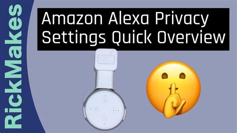 Amazon Alexa Privacy Settings Quick Overview Youtube