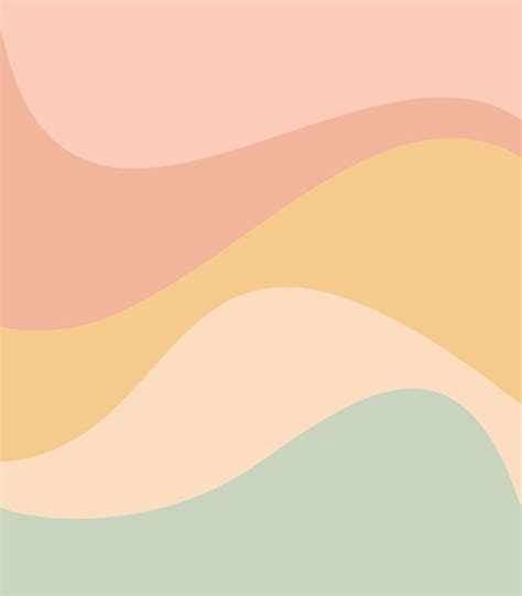 Abstract Color Waves Neutral Pastel Mini Art Print By Colour Poems
