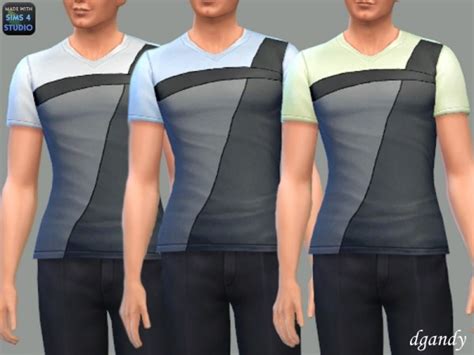 The Sims Resource T Shirt With Leather Accent By Dgandy • Sims 4 Downloads