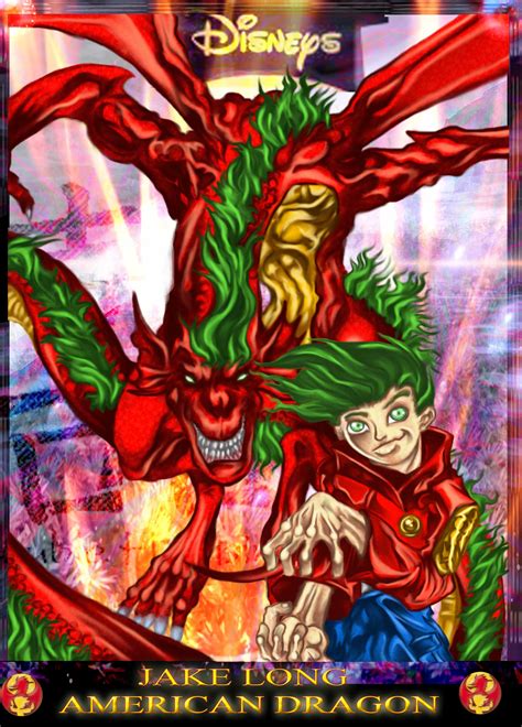 Long wavy dark blond hair and hazel eyes. Jake Long: American Dragon by Thsunami on DeviantArt