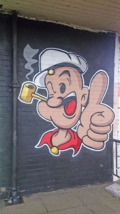Popeye The Sailor Man Artist Unk Street Art Graffiti Street Art
