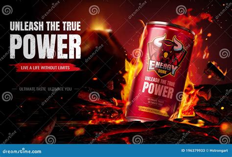 Energy Drink Ad Composition Stock Vector Illustration Of Brand Promo