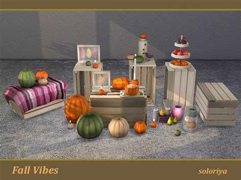 Fall Vibes Sims 4 4 Color Variations 14 Itemscoffee Table With