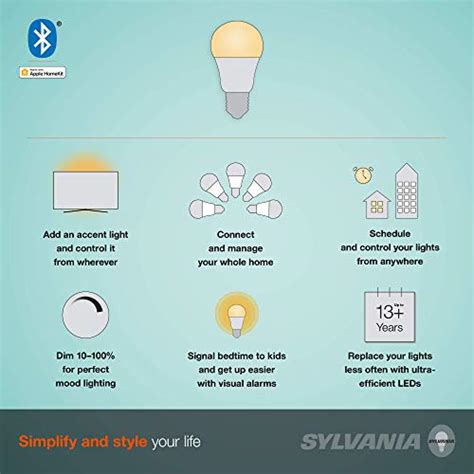 Sylvania 9w Led Smart Bluetooth A19 Light Bulb Works With Apple