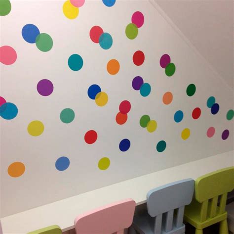 Dots Wall Decals Confetti Rainbow Polka Dot Wall Stickers Etsy