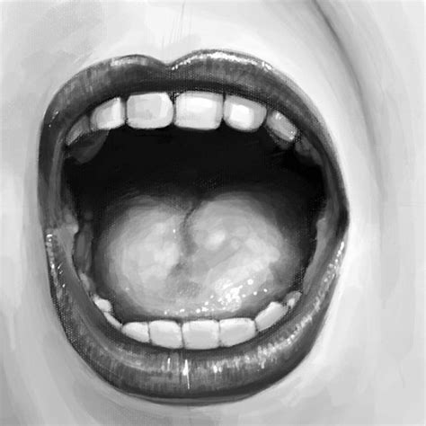 You want to make sure the mouth looks good closed, but that it also will look terrifyingly fierce when you open up the paper. Mouths, Mouth drawing and How to draw on Pinterest