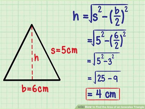 It is any triangle that has two sides the same length. How to Find the Area of an Isosceles Triangle (with Pictures)