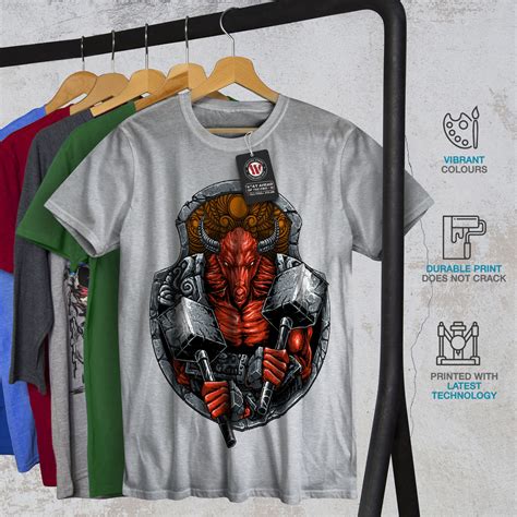 Wellcoda Satan Devil Bull Horror Mens T Shirt Graphic Design Printed